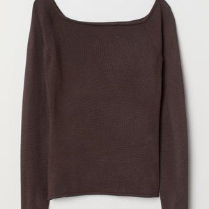 H&M Tops - H&M Brown Off-The-Shoulder Long Sleeve -Size S H&M Tops - H&M Brown Off-The-Shoulder Long Sleeve -Size S